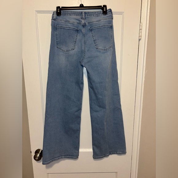 QUINCE Bella Stretch Wide Leg Jeans Frosted Blue Wash Sz 28 Quiet Luxury - Picture 5 of 6